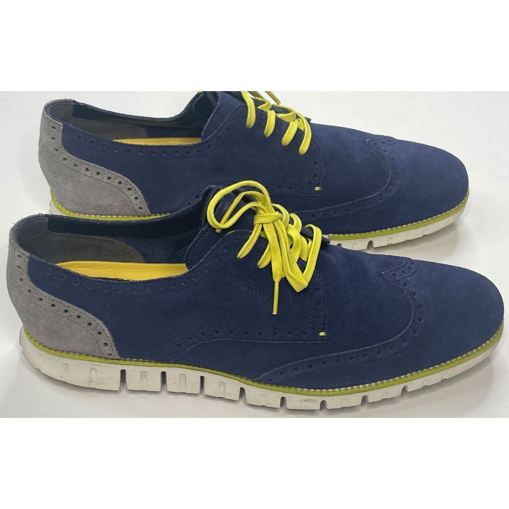Zero Grand DC Wing S O Men's Blue Suede Dress Shoes Size 13‎ M